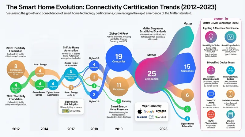 The Smart Home Evolution: Connectivity Certification Trends (2012-2023)